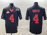 Men's Ohio State Buckeyes #4 Jeremiah Smith Black 2025 CFP Final With National Champions Patch F.U.S.E. Vapor Limited Stitched Jersey,baseball caps,new era cap wholesale,wholesale hats